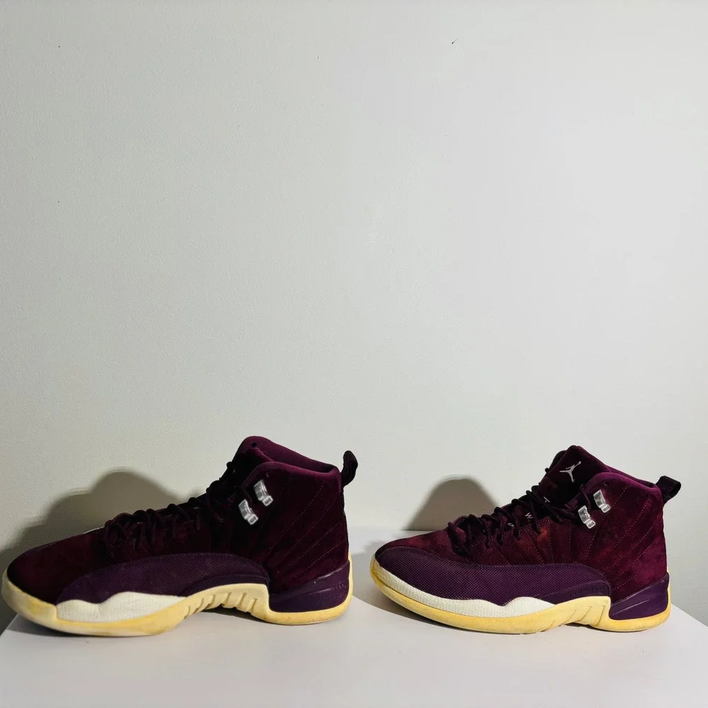 Nike Air Jordan 12 Retro BG Bordeaux Shoes‎ Sneakers 153265-617 Size 10
